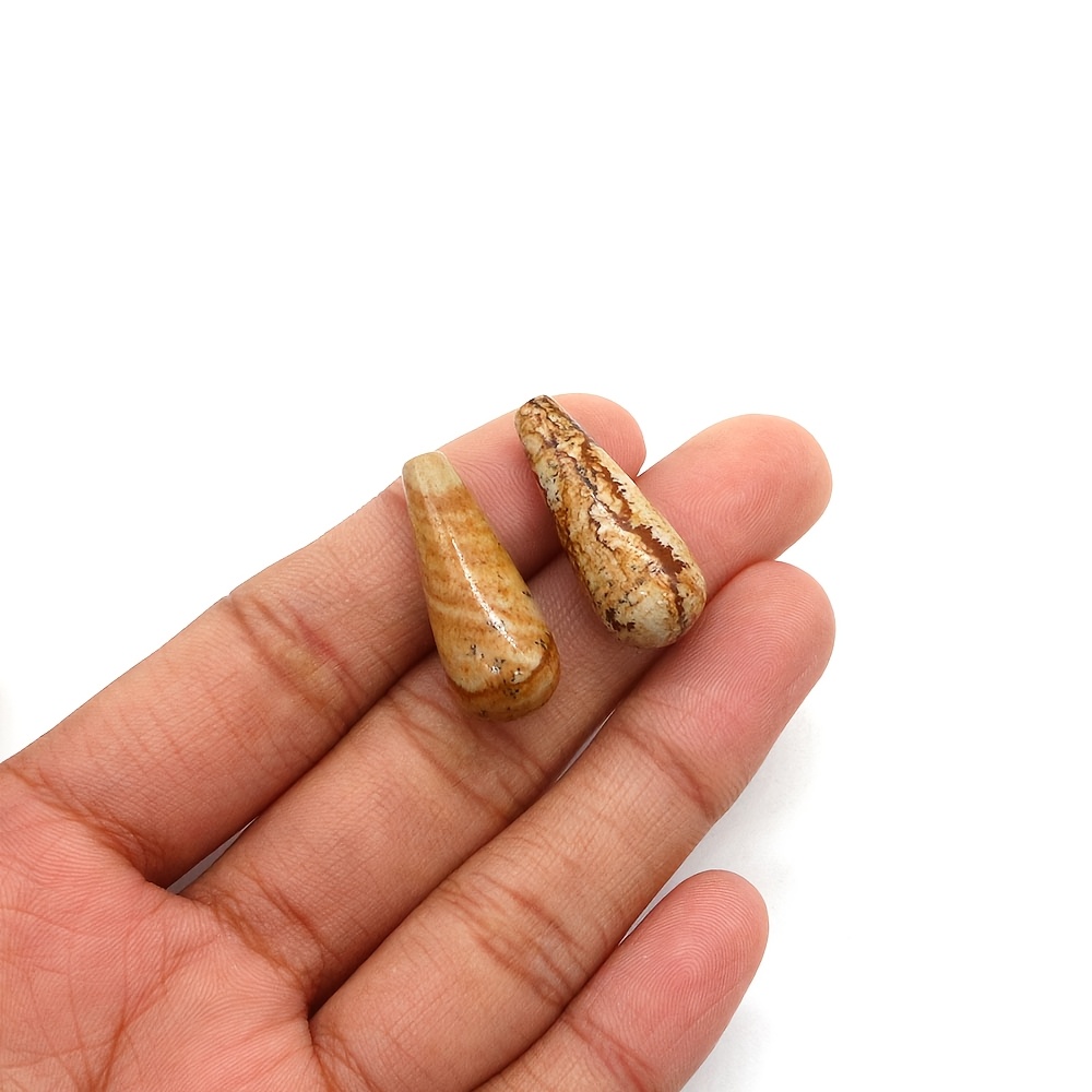 2pcs Strawberry Quartz Loose Beads, Semi-Finished Pendants